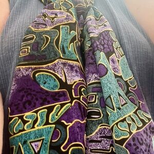 Purple and Green Art Nouveau Scarf